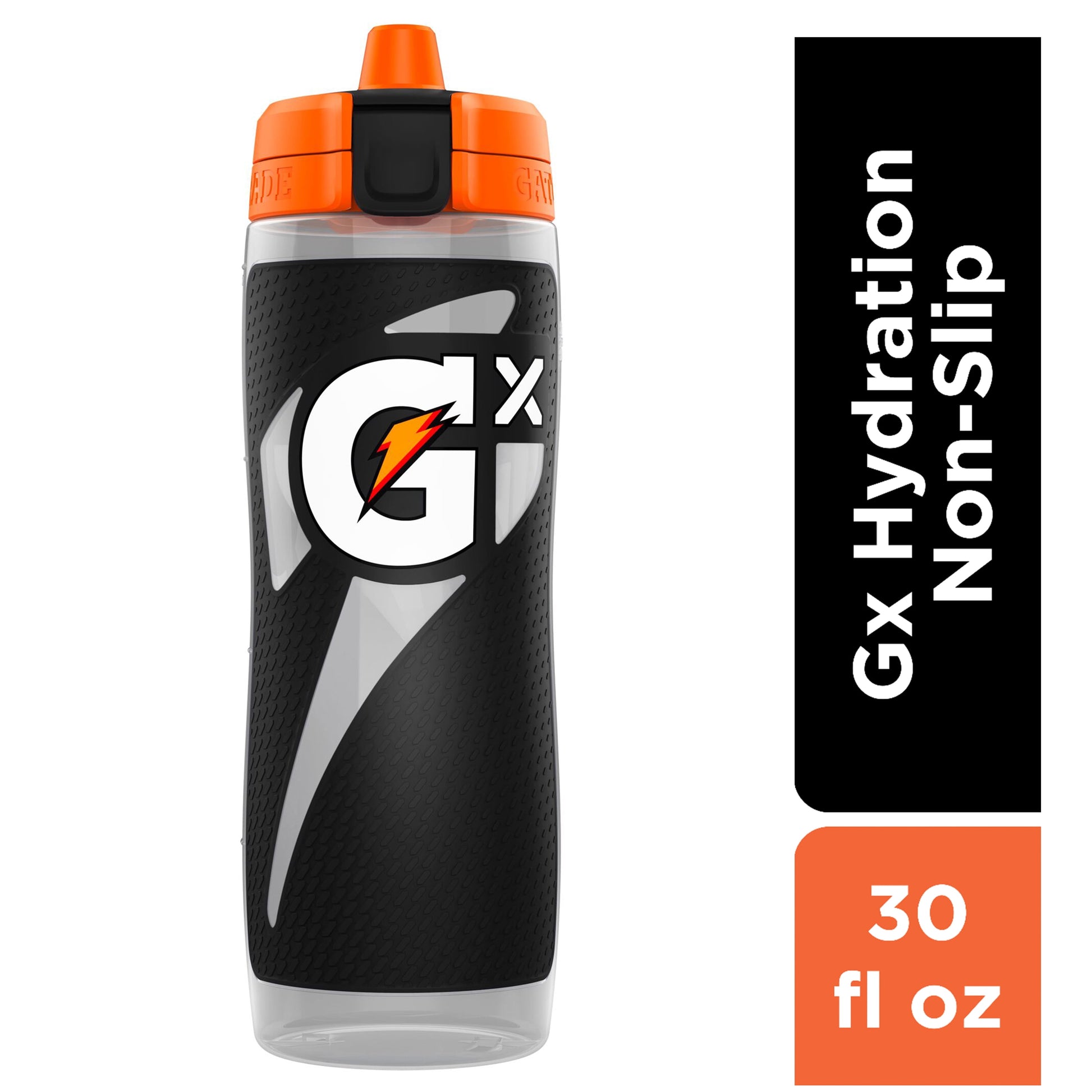 GX Refillable Water Bottle, Black, 30Oz