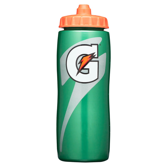 Contour Style Squeeze Water Bottle, Green, 28Oz